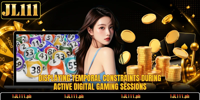Displaying temporal constraints during active digital gaming sessions