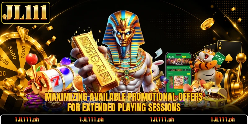 Maximizing available promotional offers for extended playing sessions