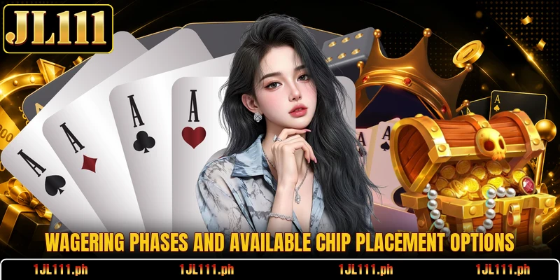 Wagering phases and available chip placement options