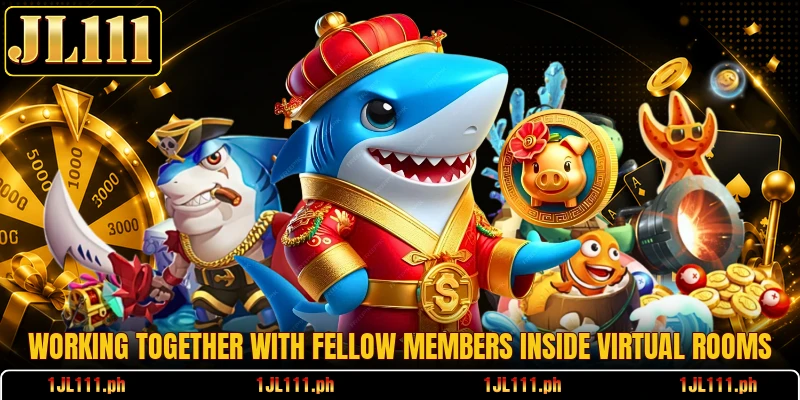 Working together with fellow members inside virtual rooms